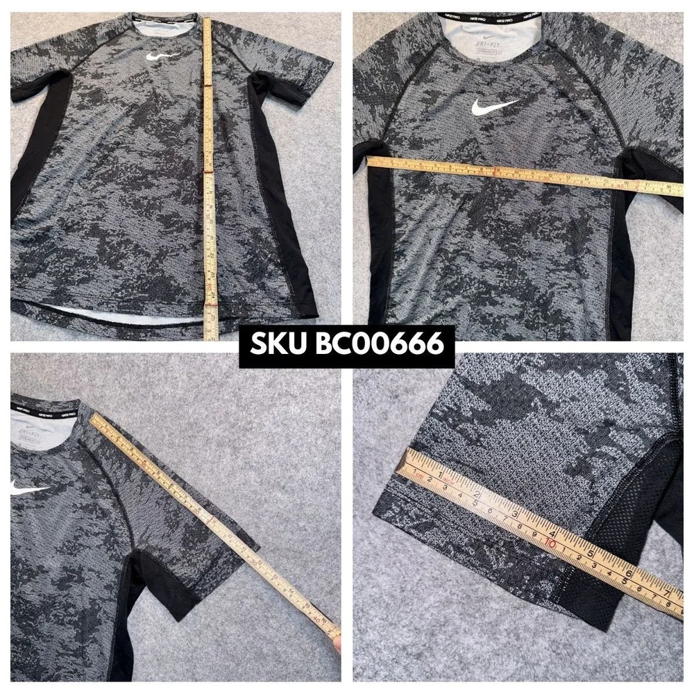 Nike Pro Dri-Fit Training Shirt XL Grey Camo Performance Polyester - Picture 6 of 10